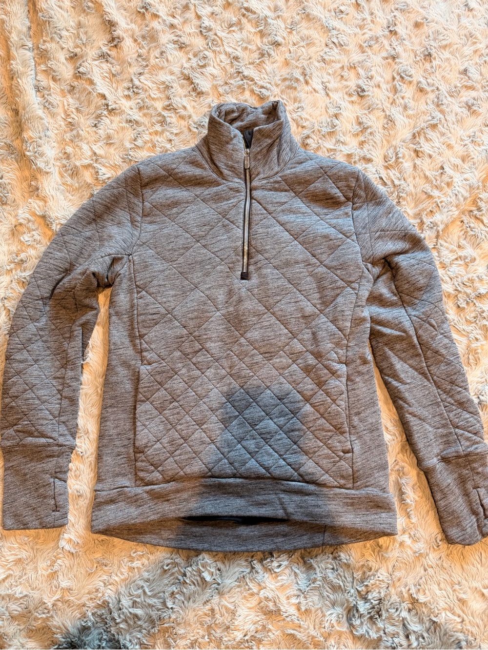 Lululemon Quilted Half-Zip Sweater - Size 2 Gray